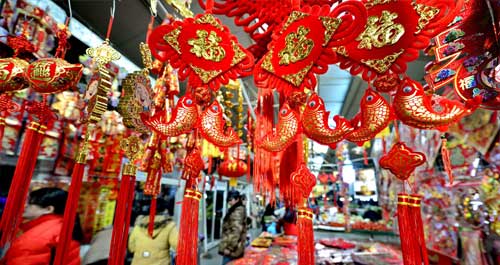 市民喜迎春節(jié)到來