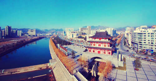 航拍商洛城 感受大發(fā)展