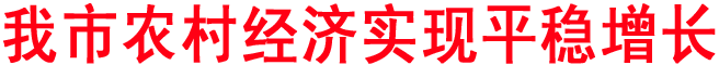 我市農村經濟實現(xiàn)平穩(wěn)增長