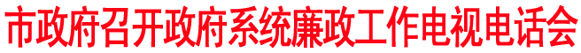商洛市政府召開政府系統(tǒng)廉政工作電視電話會