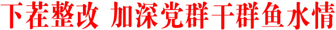 下茬整改 加深黨群干群魚水情