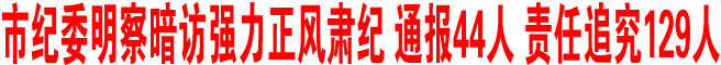 商洛市紀(jì)委明察暗訪強(qiáng)力正風(fēng)肅紀(jì) 通報44人 責(zé)任追究129人