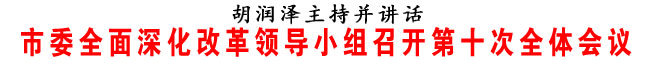商洛市委全面深化改革領(lǐng)導(dǎo)小組召開第十次全體會(huì)議