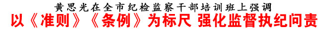 以《準(zhǔn)則》《條例》為標(biāo)尺 強(qiáng)化監(jiān)督執(zhí)紀(jì)問責(zé)