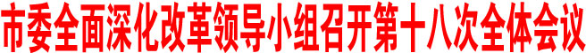 市委全面深化改革領(lǐng)導(dǎo)小組召開第十八次全體會議