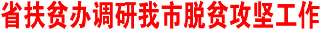 陜西省扶貧辦調(diào)研商洛市脫貧攻堅工作