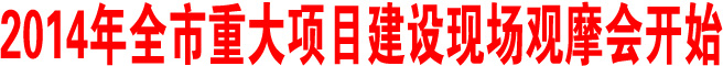 2014年全市重大項目建設現(xiàn)場觀摩會開始