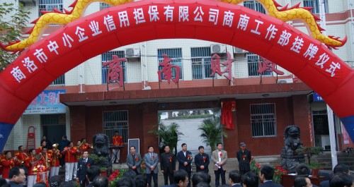 市中小企業(yè)信用擔(dān)保有限公司商南工作部掛牌成立