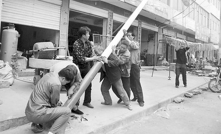 丹鳳縣商鎮(zhèn)實(shí)施街道亮化工程