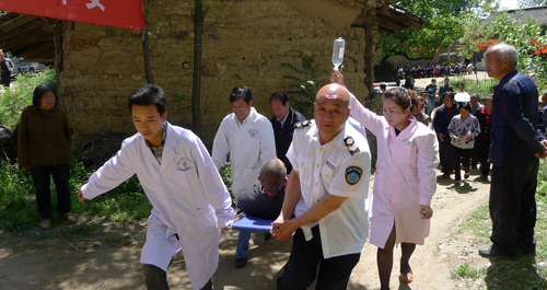 商州東窯村的防災(zāi)應(yīng)急演練